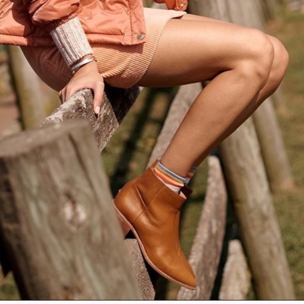 Madewell Ankle Boot in brown leather